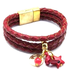 Armband facet 6mm (champagne)