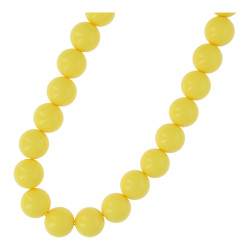 Ketting 18mm acryl kralen geel