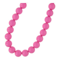Ketting 18mm acryl kralen roze