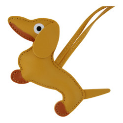 Tassenhanger teckel okergeel