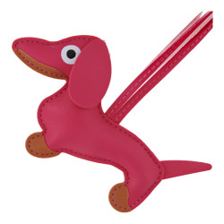 Tassenhanger teckel fuchsia