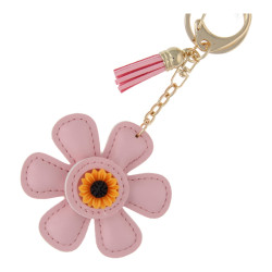 Tassenhanger bloem roze