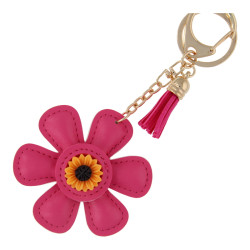 Tassenhanger bloem fuchsia