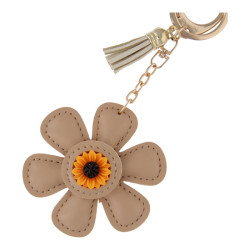 Tassenhanger bloem beige