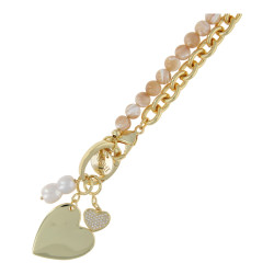 Ketting schelp beige en...