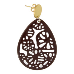 Oorbellen buffelhoorn...