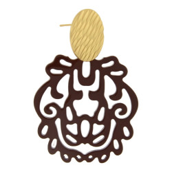 Oorbellen buffelhoorn...