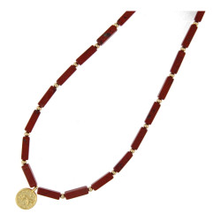 Ketting kort halfedelsteen...
