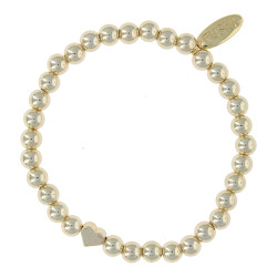 Armband 6mm 14krt en hartje