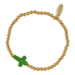 Armband 4mm verguld met...