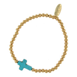 Armband 4mm verguld met...