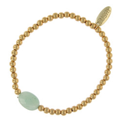 Armband 4mm verguld met...