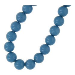 Ketting 18mm glasbollen blauw