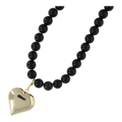 Ketting halfedelsteen 12mm...