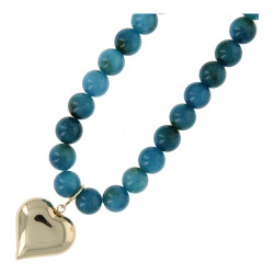 Ketting halfedelsteen 12mm...