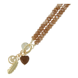 Ketting halfedelsteen donut...