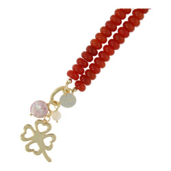 Ketting halfedelsteen donut...