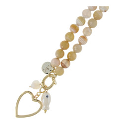 Ketting halfedelsteen 12mm...