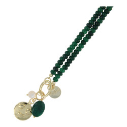 Ketting halfedelsteen donut...