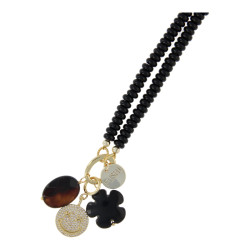 Ketting halfedelsteen donut...