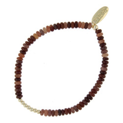 Armband 2x4mm halfedelsteen...