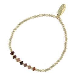 Armband 2x4mm halfedelsteen...