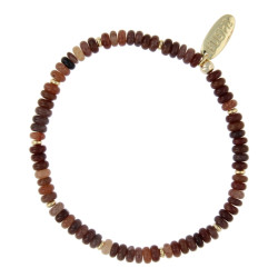 Armband 2x4mm halfedelsteen...