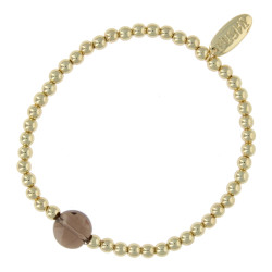 Armband halfedelsteen smoke...