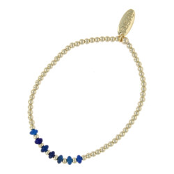Armband 2x4mm halfedelsteen...