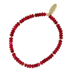 Armband 2x4mm halfedelsteen...