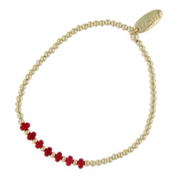 Armband 2x4mm halfedelsteen...