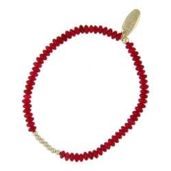 Armband 2x4mm halfedelsteen...