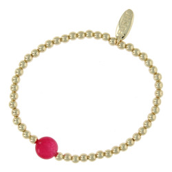 Armband halfedelsteen red...