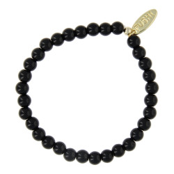 Armband halfedelsteen 6mm onyx