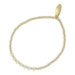Armband 2x4mm halfedelsteen...