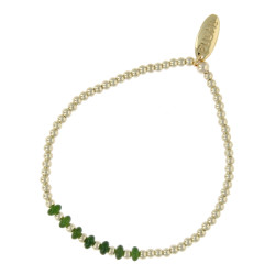 Armband 2x4mm halfedelsteen...