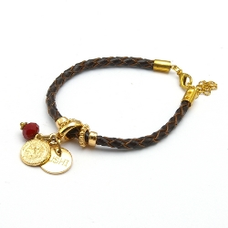 Armband facet 6mm (champagne)