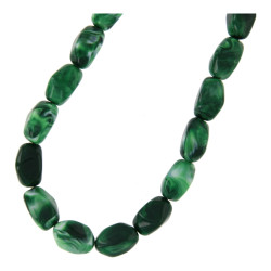 Ketting acryl ovaal kralen...