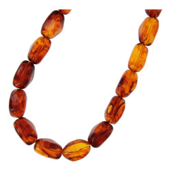 Ketting acryl ovaal kralen...