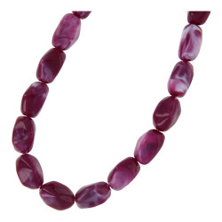 Ketting acryl ovaal kralen...