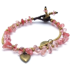 Armband facet 6mm (champagne)