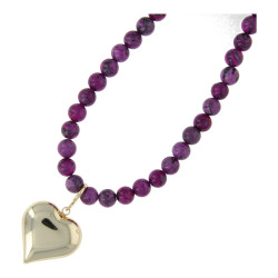 Ketting halfedelsteen 8mm...