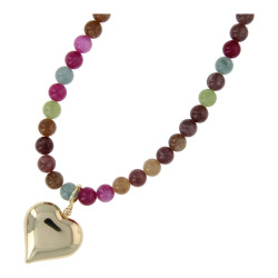 Ketting halfedelsteen 8mm...
