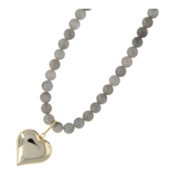 Ketting halfedelsteen 8mm...