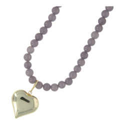 Ketting halfedelsteen 8mm...