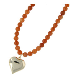 Ketting halfedelsteen 8mm...