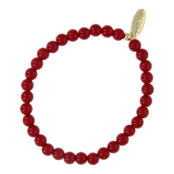 Armband halfedelsteen red...