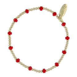 Armband halfedelsteen red...