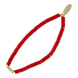 Armband halfedelsteen red...