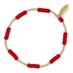 Armband halfedelsteen red...